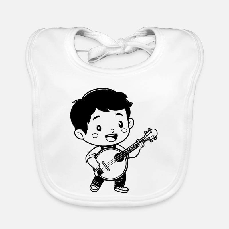 Dessin animé Banjo Boy Bavoir bio Bébé