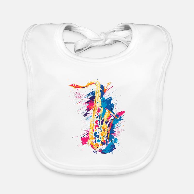 Saxophone Graffiti Bavoir bio Bébé
