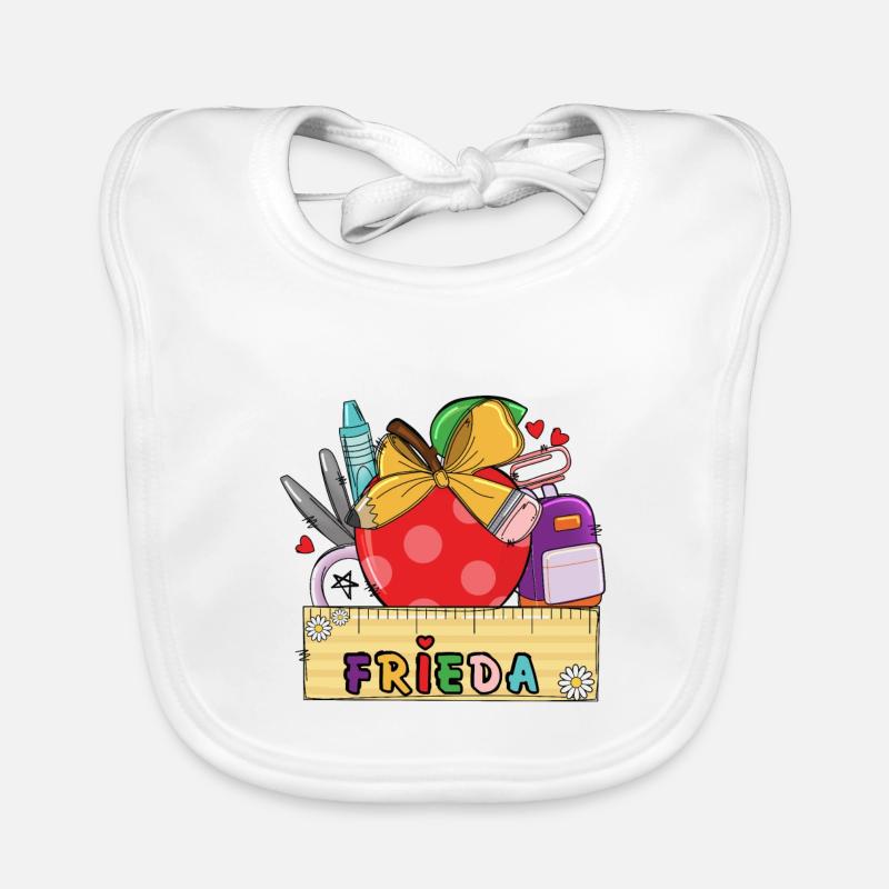 Personalized school bag with name Frieda Organic Baby Bibs
