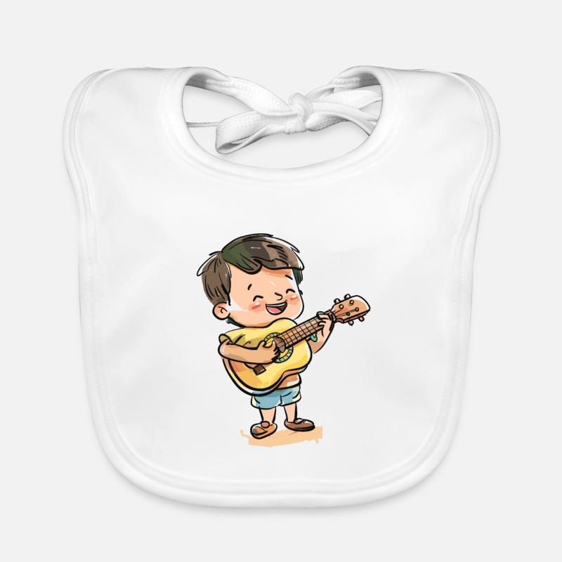 Ukulele Junge Grafik Baby Bio-Lätzchen
