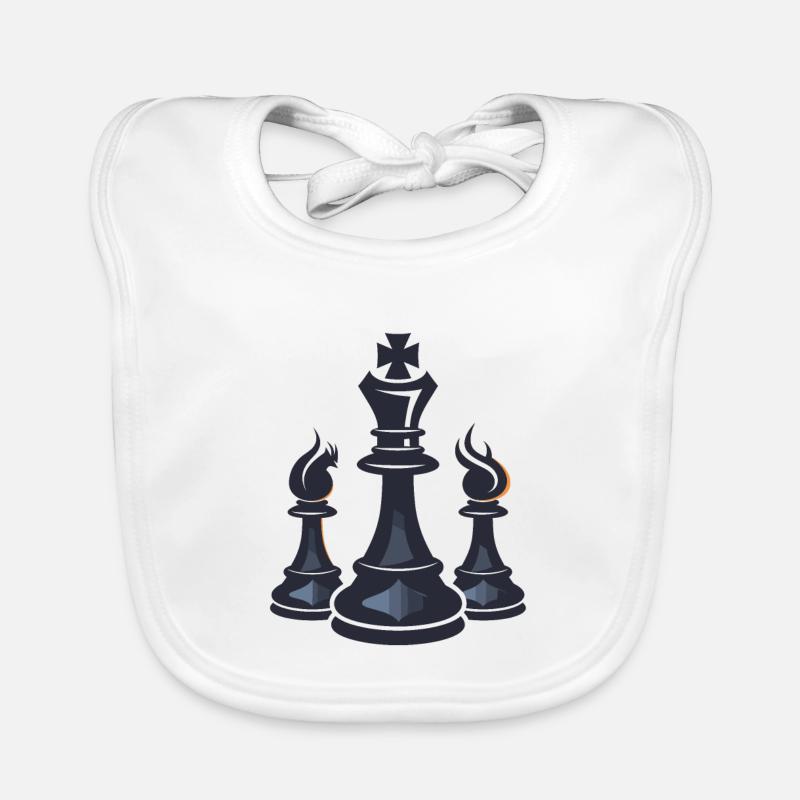 Chess Pieces Graphics Organic Baby Bibs