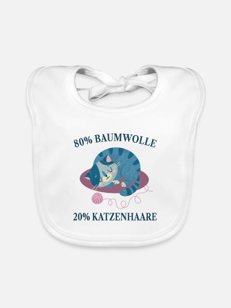 Cats, Cat Hair, Cat Lovers, - Organic Baby Bibs - white - Front