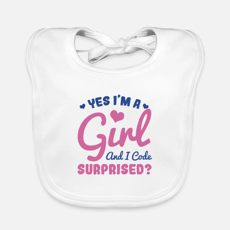 Fille et programmeuse Bavoir bio Bébé