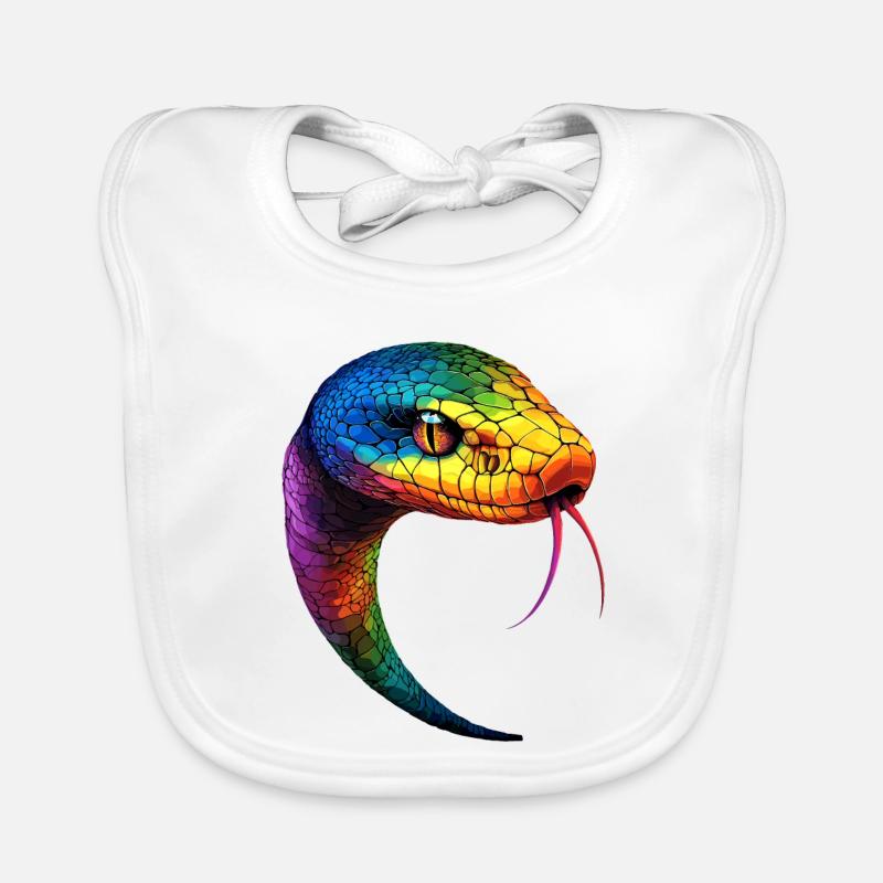 Schlange Python Kobra Mamba Klapperschlange Snake Baby Bio-Lätzchen