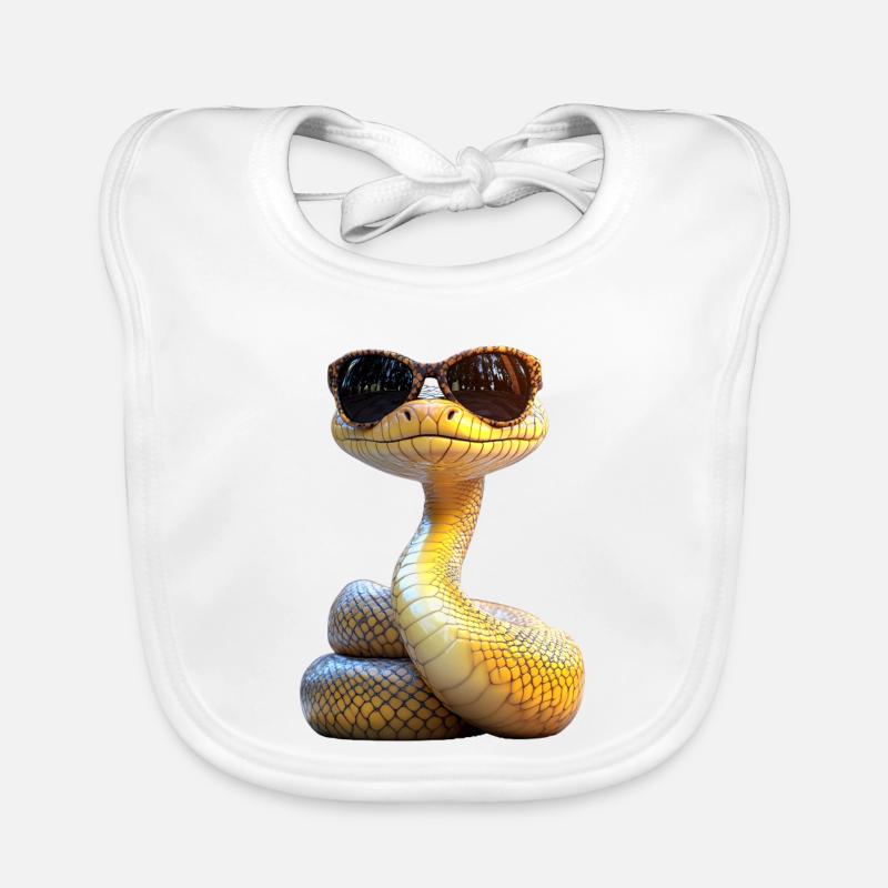 Schlange Python Kobra Mamba Klapperschlange Snake Baby Bio-Lätzchen