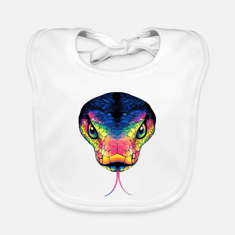 Snake Python Cobra Mamba Rattlesnake Snake Organic Baby Bibs