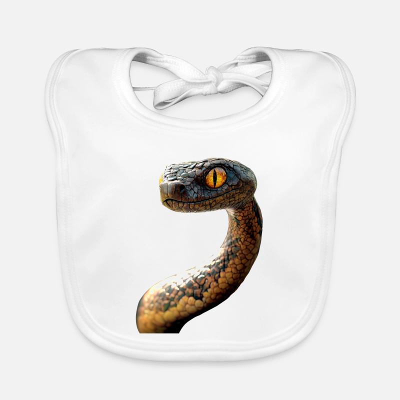 Snake Python Cobra Mamba Rattlesnake Snake Organic Baby Bibs