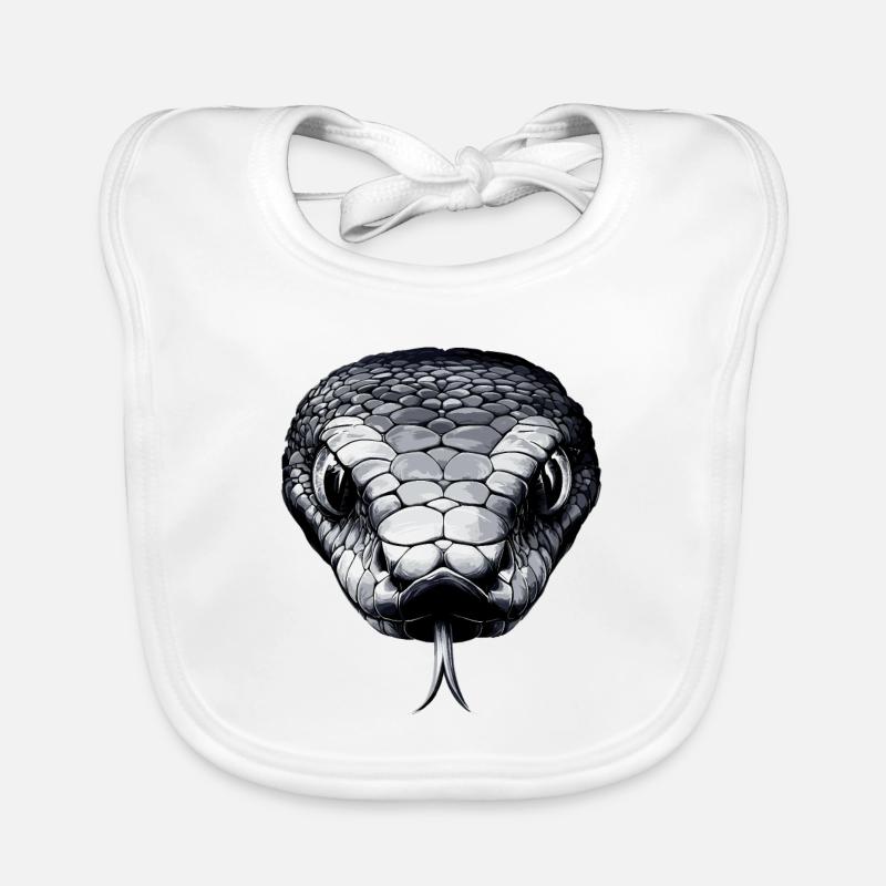 Schlange Python Kobra Mamba Klapperschlange Snake Baby Bio-Lätzchen