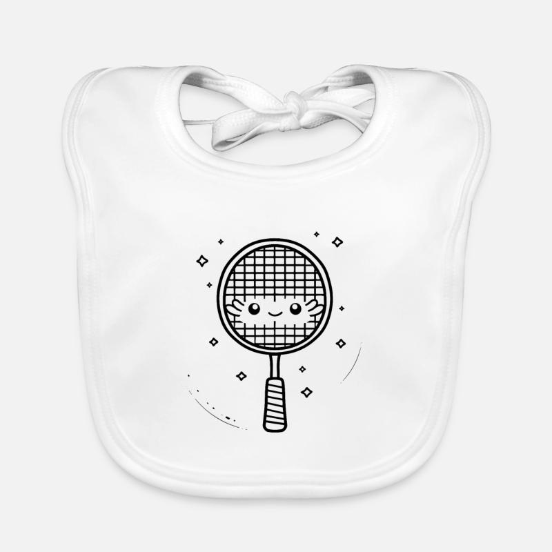 Badmintonschläger Comic Baby Bio-Lätzchen