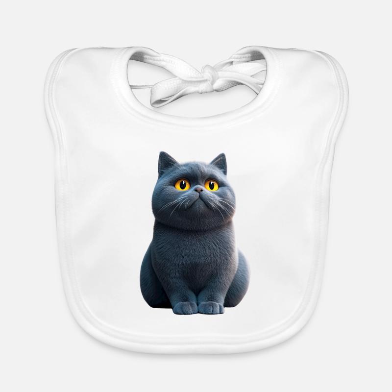 British Shorthair Chat BKH Chat Maman Chats Mignons Bavoir bio Bébé