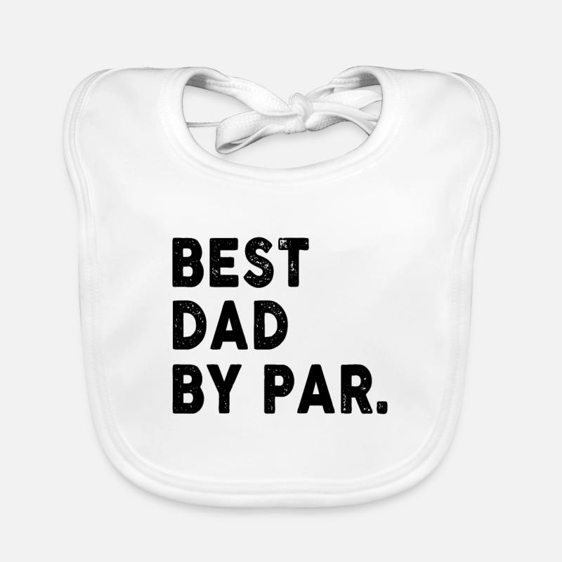 Best Dad By Par Golfer Baby Bio-Lätzchen