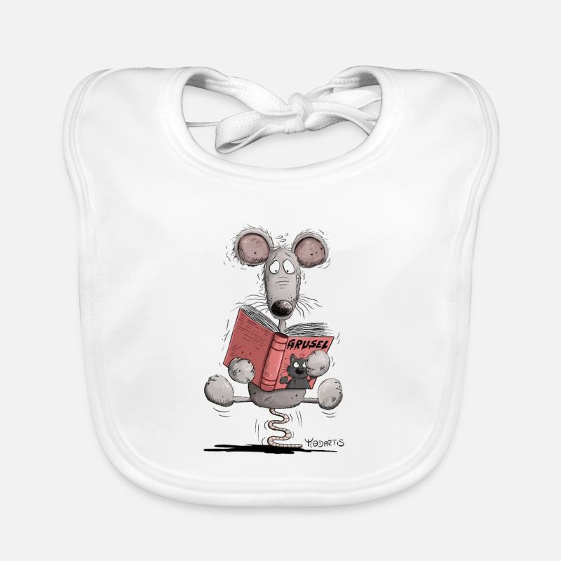 Bookworm Rat Book Reading Bookworm Organic Baby Bibs