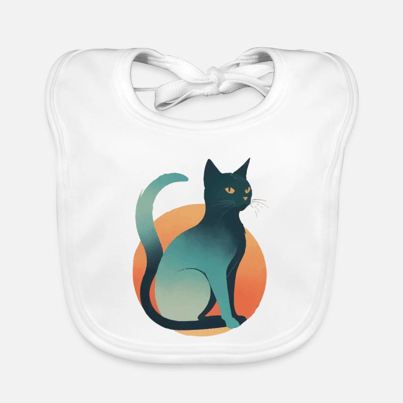 Chat noir Bavoir bio Bébé