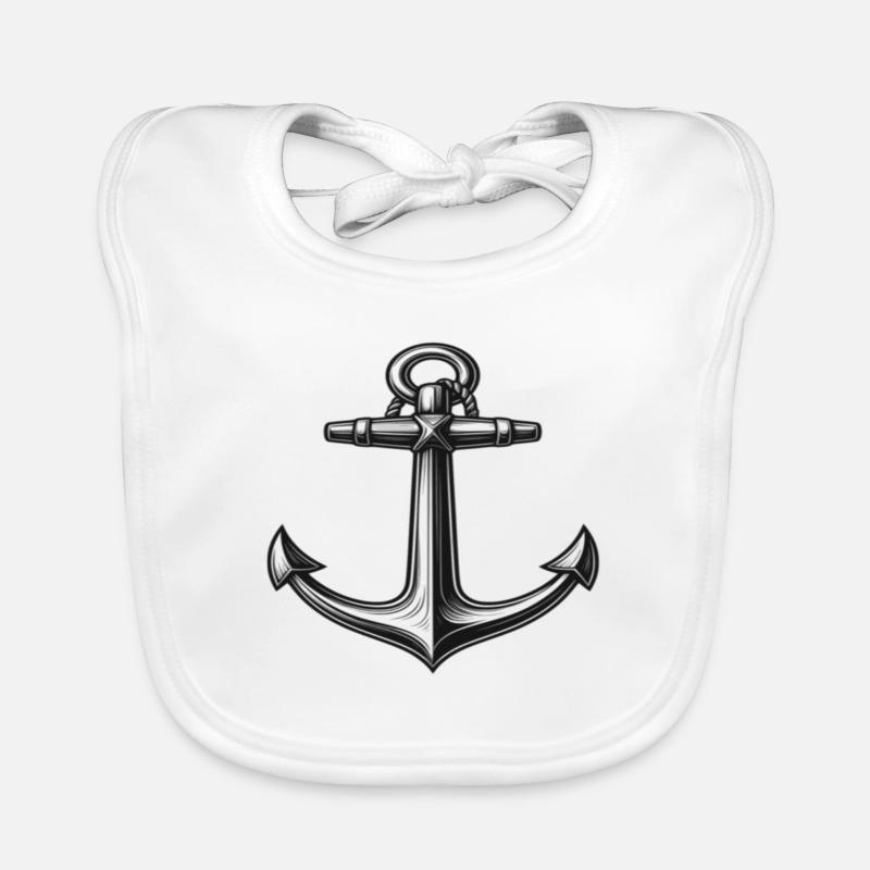 Conception d’ancre maritime Bavoir bio Bébé