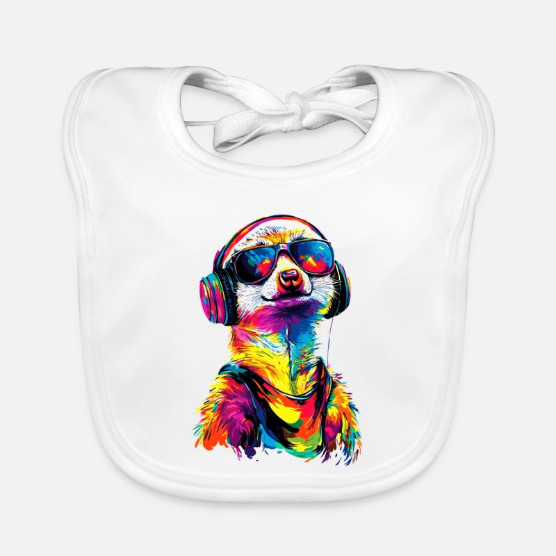 Lunettes de soleil suricate coloré mignon suricate Bavoir bio Bébé