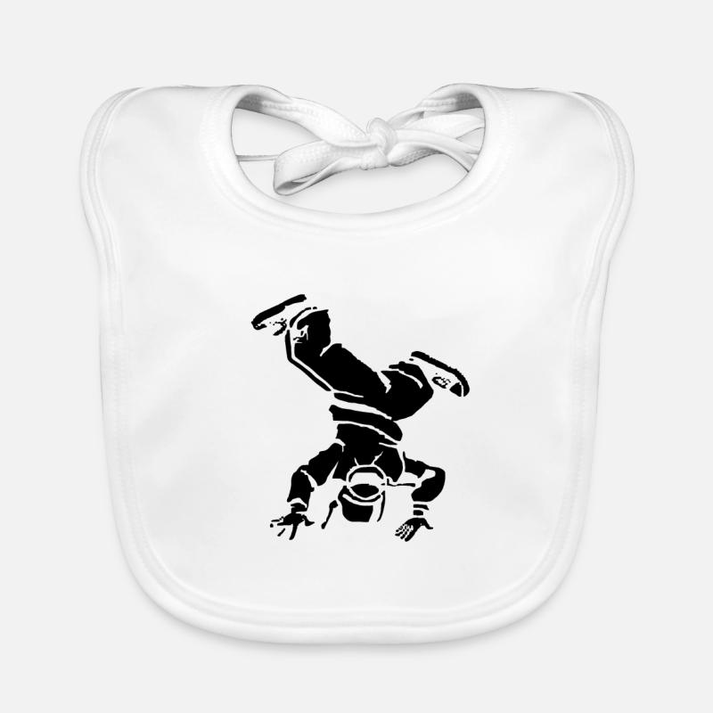 Breakdancer Zeichnung Baby Bio-Lätzchen