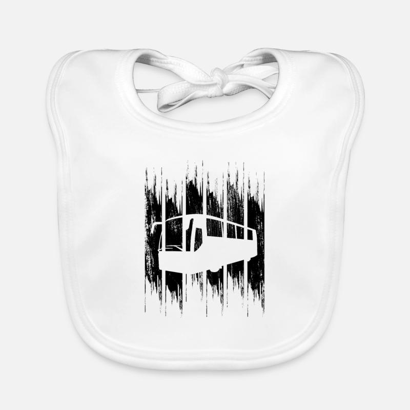 Bus Sketch Organic Baby Bibs