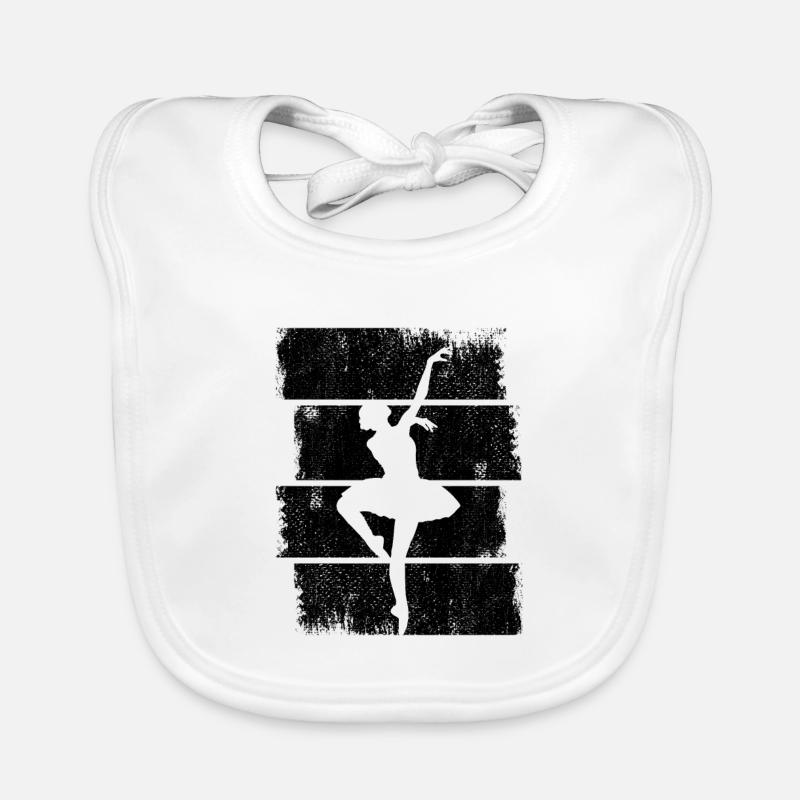 Ballet Dancer Sketch Organic Baby Bibs