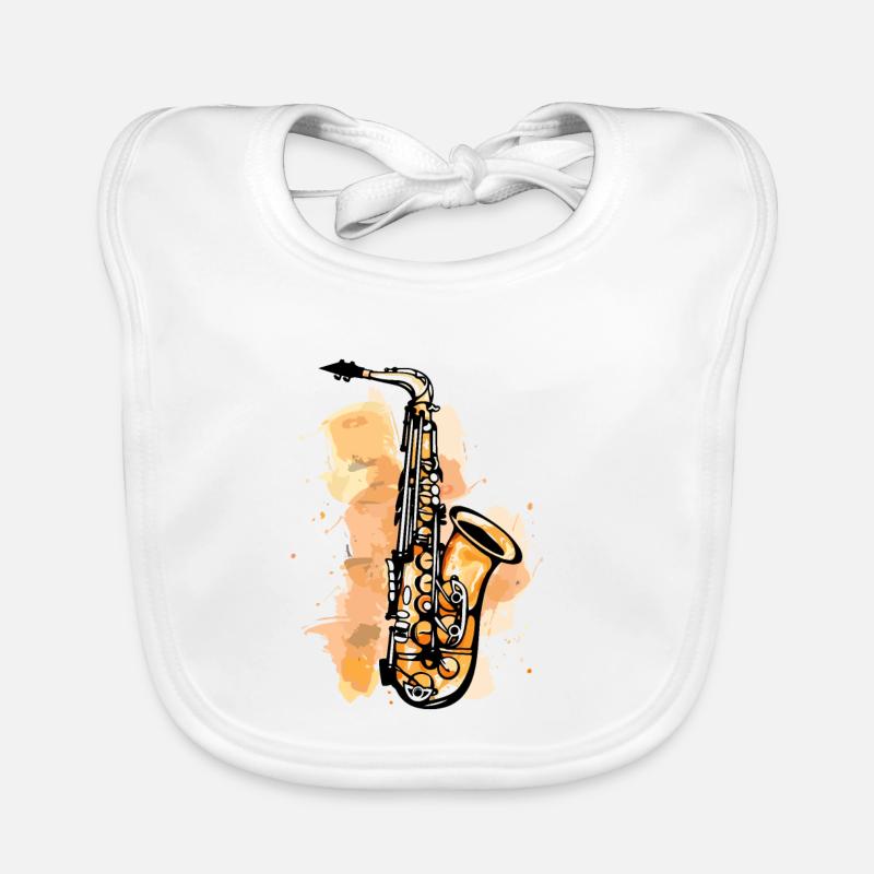 Graphisme pour saxophone Bavoir bio Bébé