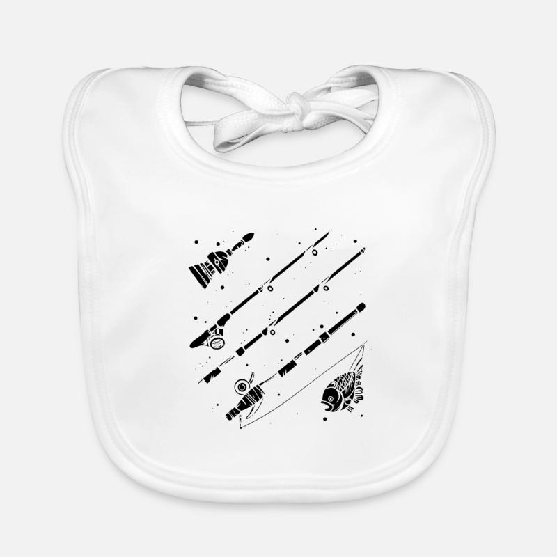 Fishing Graph Organic Baby Bibs
