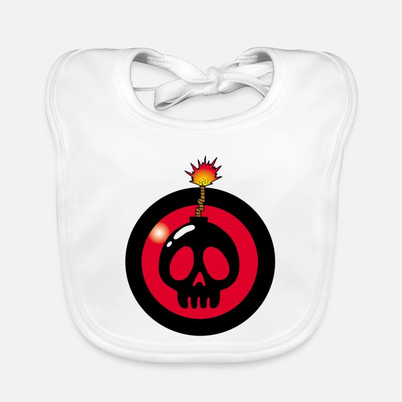 Exploding Skull Organic Baby Bibs