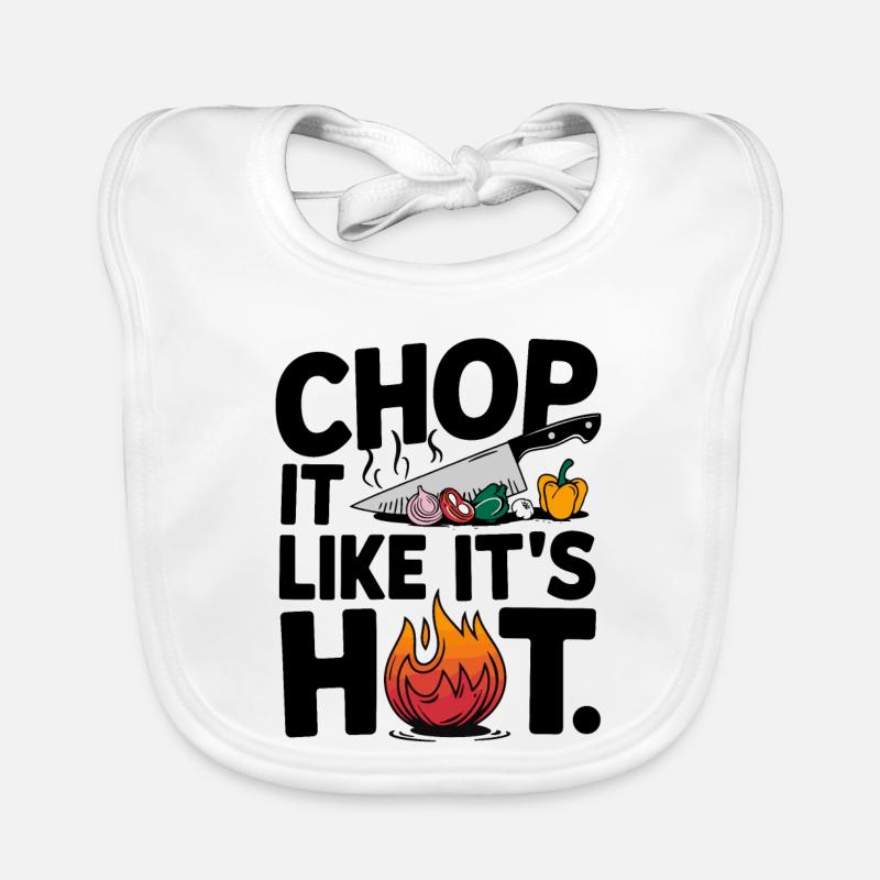 Hacken Sie es, als wäre es heiß Lustig Kochen Chefkoch Küche Baby Bio-Lätzchen