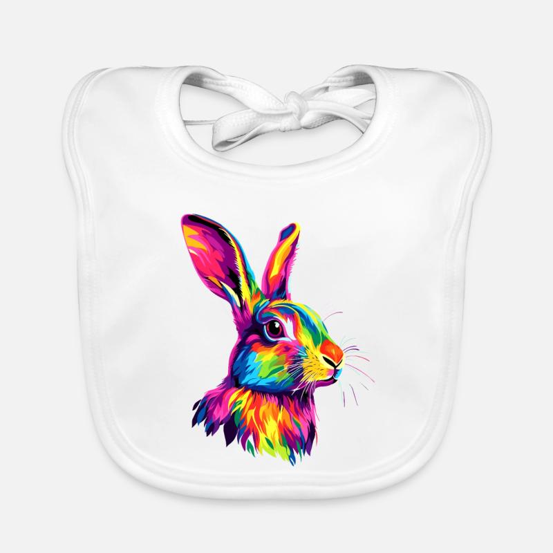 Bunny Rabbit Lover Hare Bunny Cute Bunnies Organic Baby Bibs