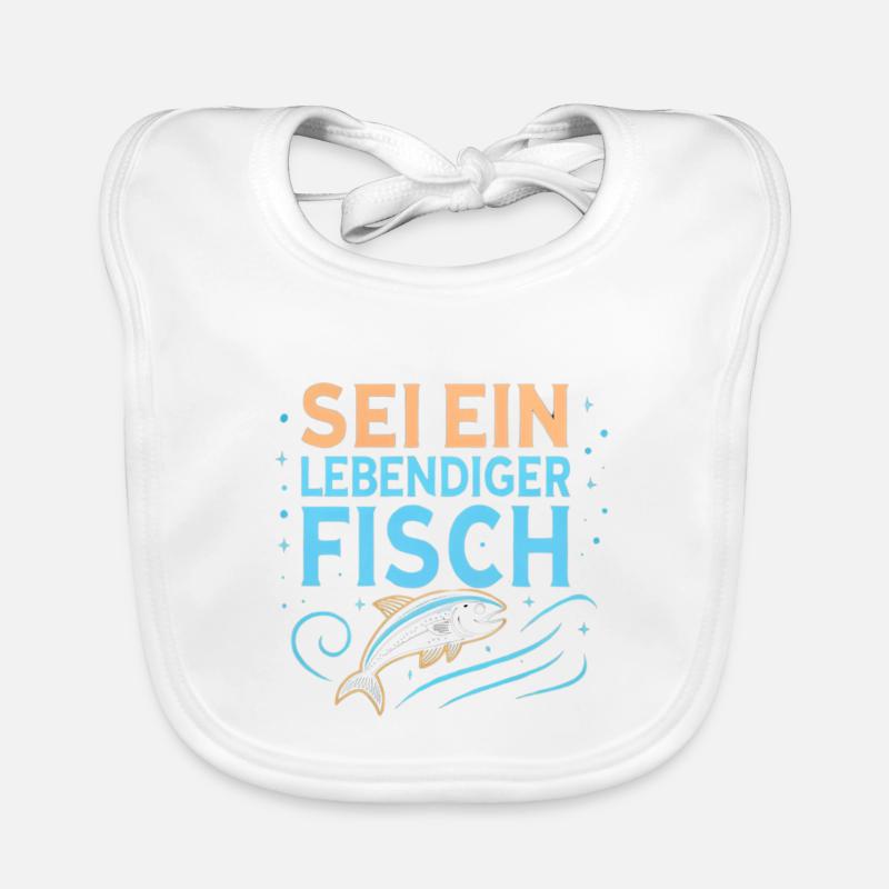 Sei ein lebendiger Fisch Baby Bio-Lätzchen