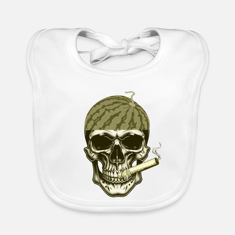 tête de Pastèque crâne stylé Bavoir bio Bébé