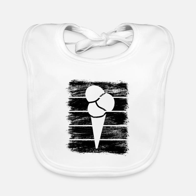 Cornet de crème glacée Bavoir bio Bébé