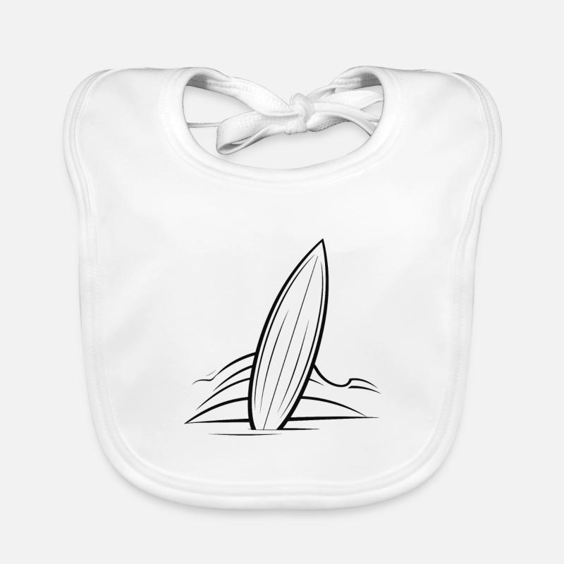 Dessin de planche de surf Bavoir bio Bébé