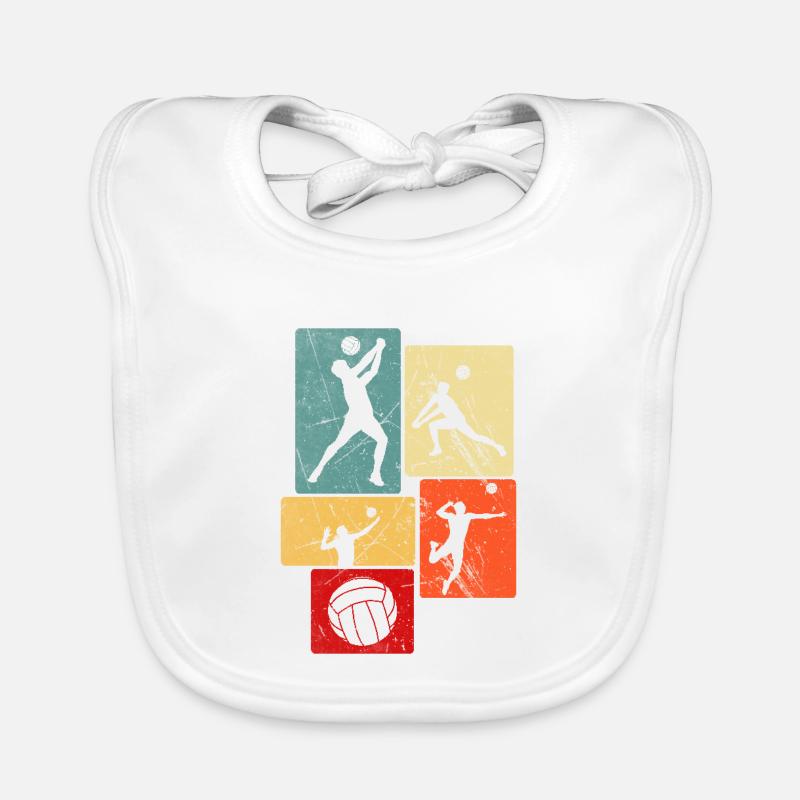 Volleyball - Baby Bio-Lätzchen - Weiß