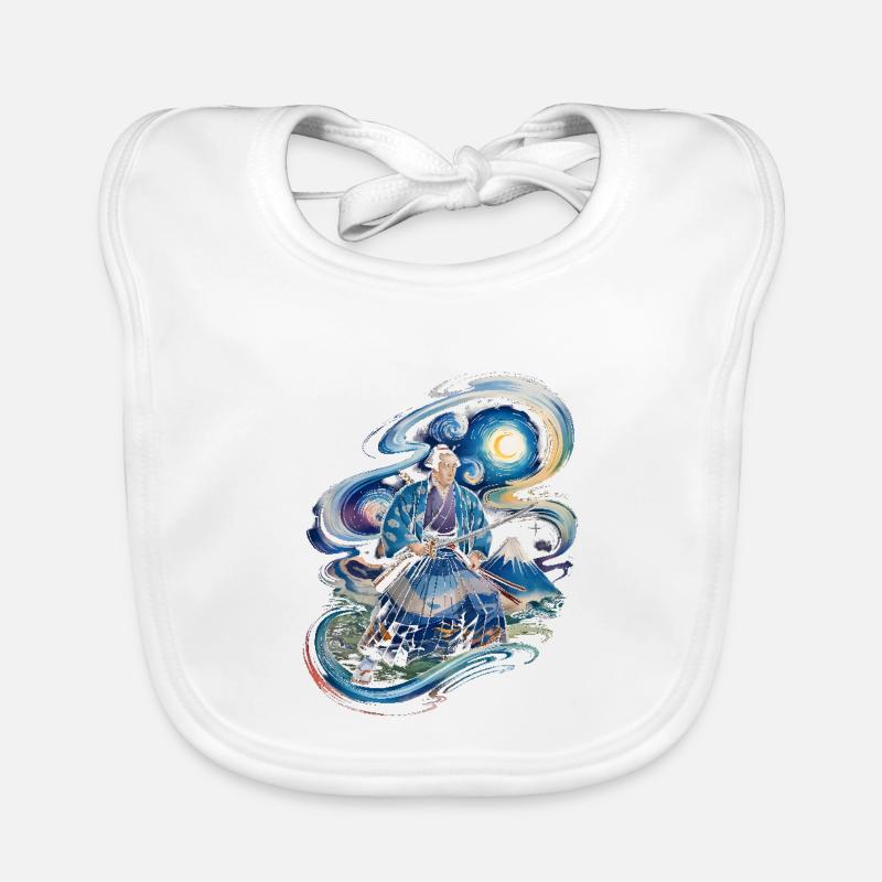 Samurai Ronin Mount Fuji japanisch Baby Bio-Lätzchen