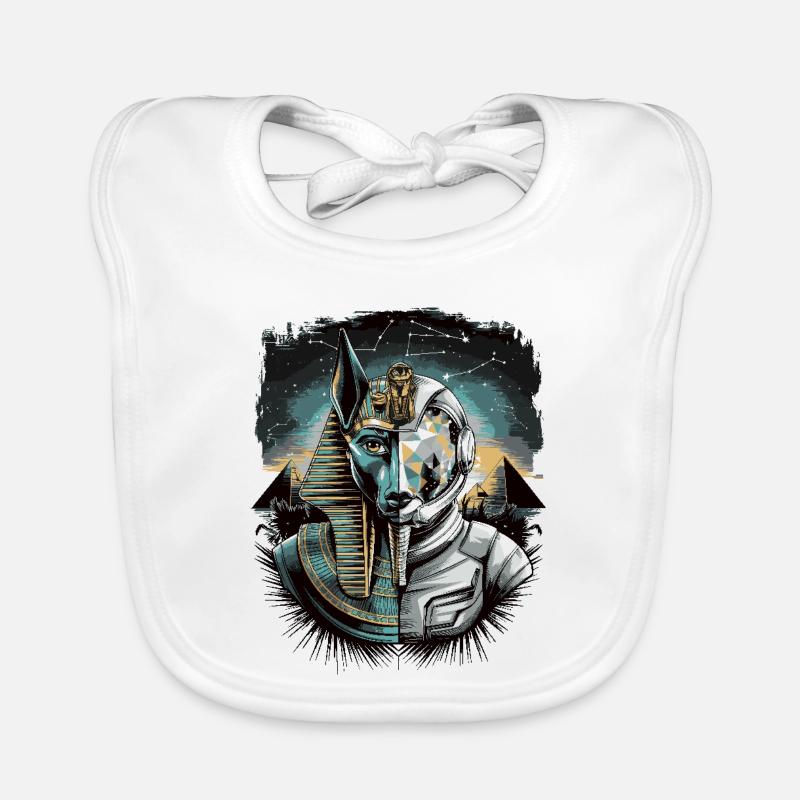 Ancient Astronaut Anubis Futuristic Space Deity Organic Baby Bibs