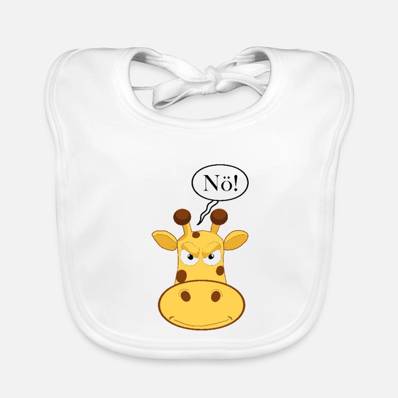 Statement Nope Giraffe, No Fun Comic, Just Nope Organic Baby Bibs
