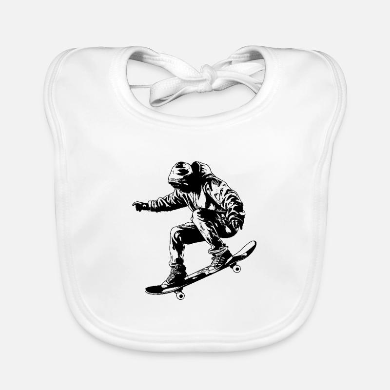 Skateboarders Organic Baby Bibs