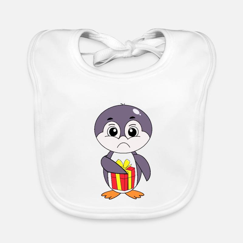 Elegant penguin, versatile for every moment Organic Baby Bibs