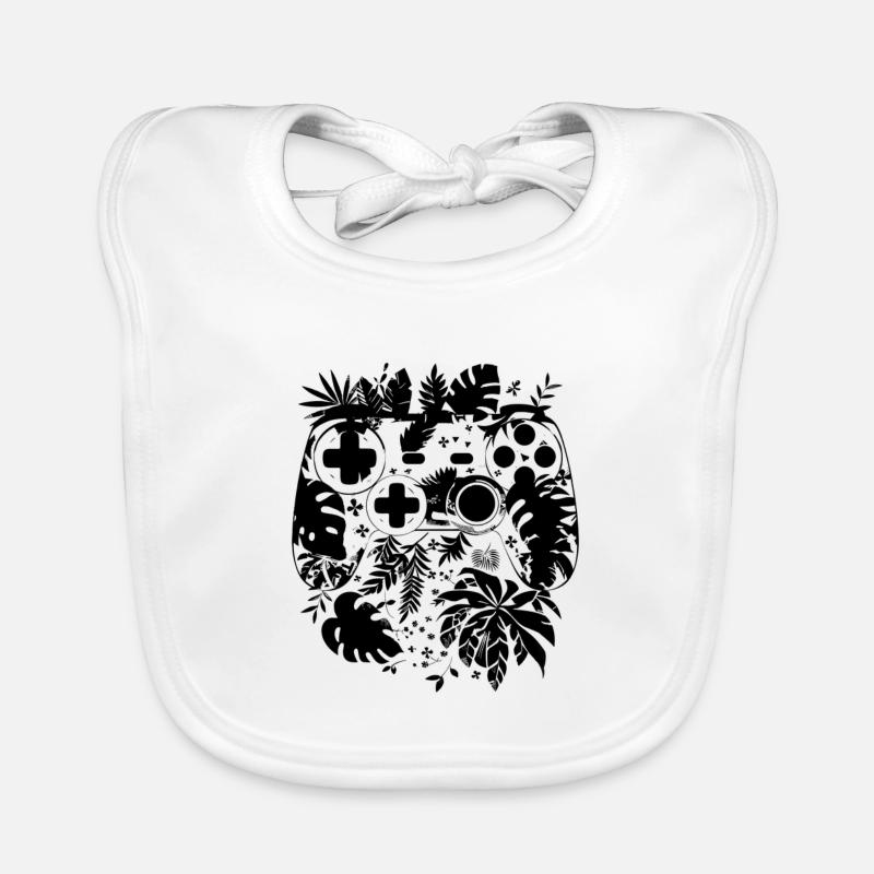 Game Controller Comic Style Organic Baby Bibs