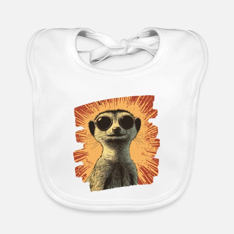 Erdmännchen Retro Baby Bio-Lätzchen