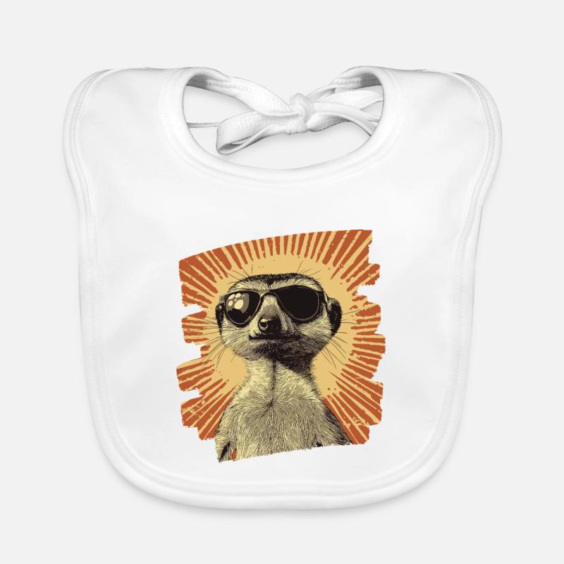 Suricate Rétro Bavoir bio Bébé