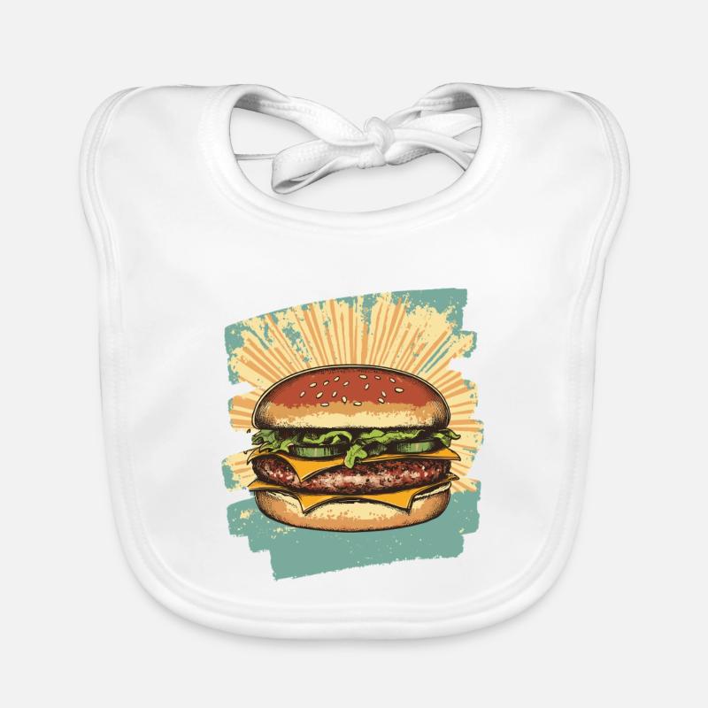 Burger Retro Baby Bio-Lätzchen