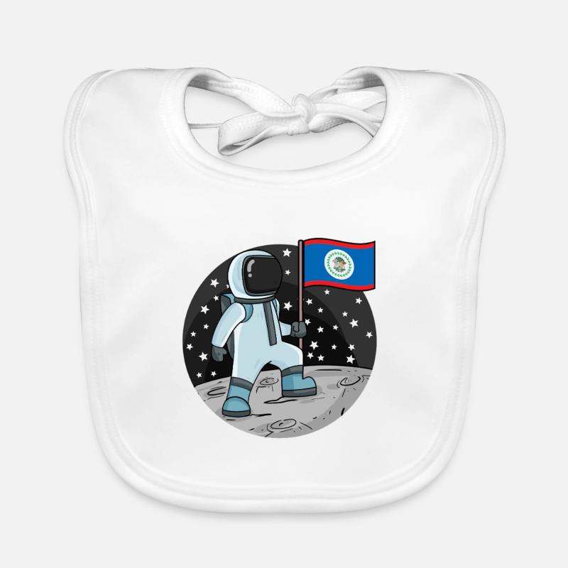 Drapeau astronaute Belize Bavoir bio Bébé