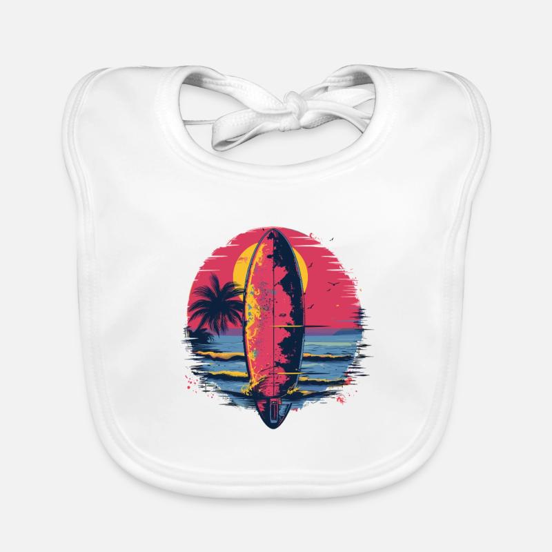 Planche de surf Synthwave Bavoir bio Bébé