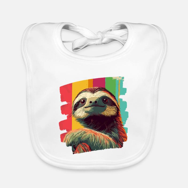 Sloth Organic Baby Bibs