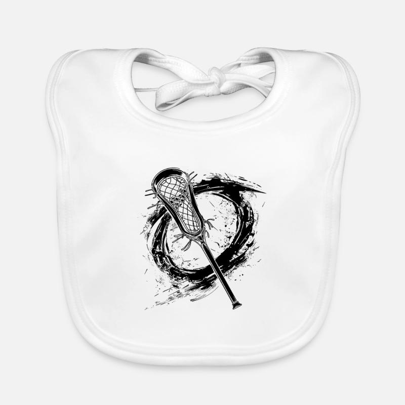 Lacrosse Sticks Organic Baby Bibs