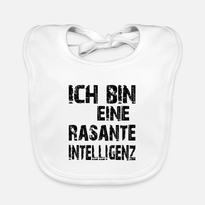 KI Spruch Ich bin eine rasante Intelligenz Baby Bio-Lätzchen