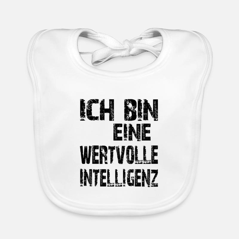 KI Spruch Ich bin eine wertvolle Intelligenz Baby Bio-Lätzchen
