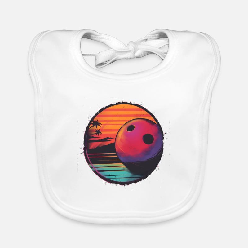 Boule de bowling Retrowave Bavoir bio Bébé