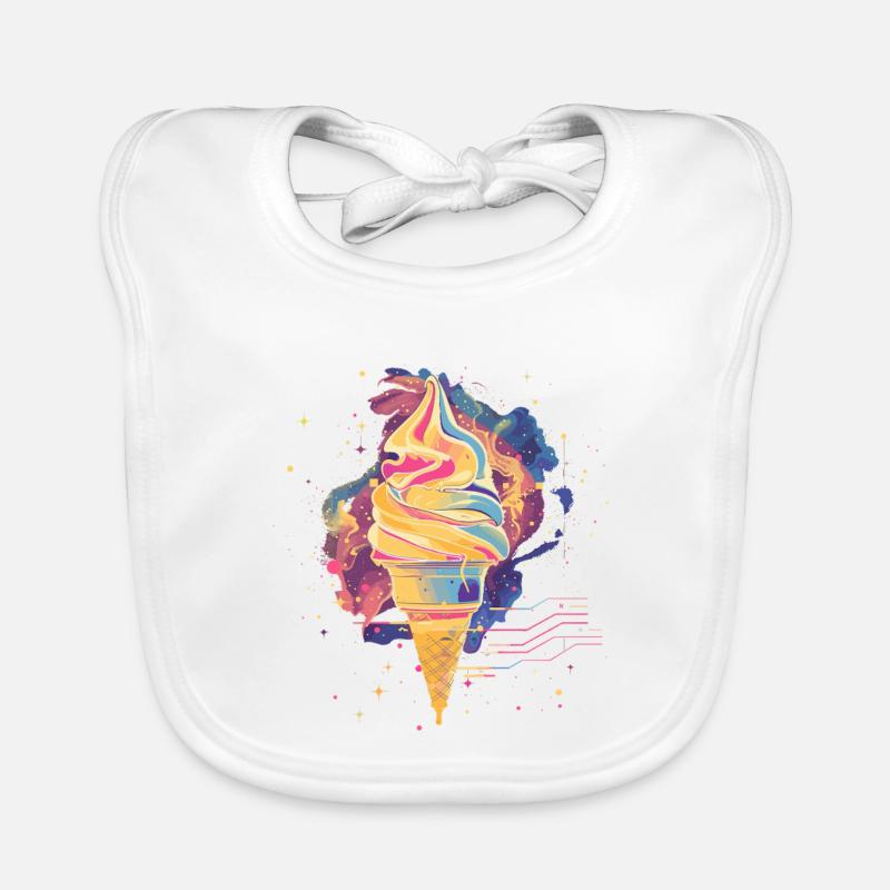 Eiscreme Vaporwave Baby Bio-Lätzchen