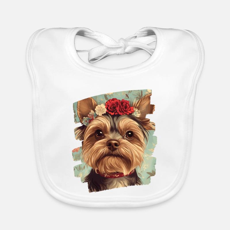 Yorkshire Terrier Organic Baby Bibs